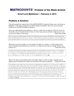 Problem of the Week Archive