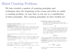 Mixed Counting Problems - University of Notre Dame