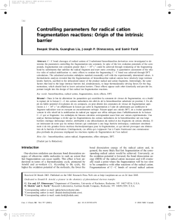 Controlling parameters for radical cation fragmentation reactions