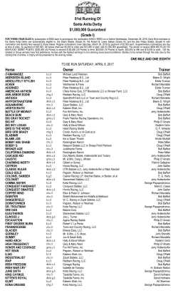 81st Running Of Santa Anita Derby $1,000,000 Guaranteed (Grade I