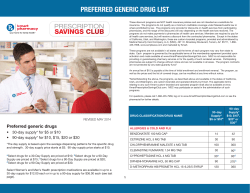 preferred generic drug list