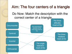 Centers of Triangle - Mrs. Thomas` Math Website