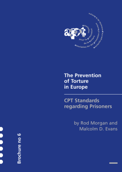 CPT Brochure 6 - Association for the Prevention of Torture