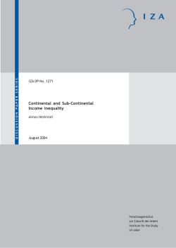 Continental and Sub-Continental Income