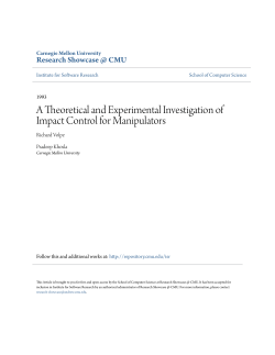 A Theoretical and Experimental Investigation of Impact Control for