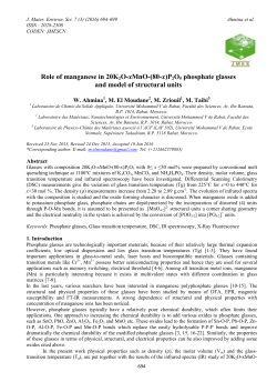 (80-x)P2O5 phosphate glasses and model of structural units