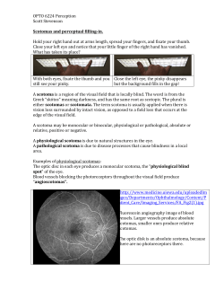 Scotomas and perceptual filling-in.