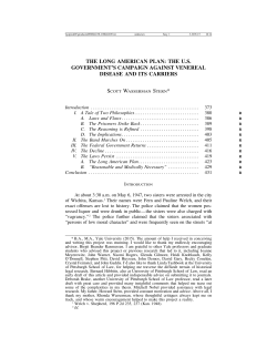 the long american plan: the us government`s campaign against