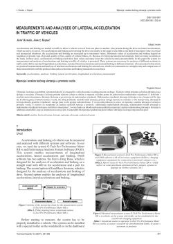 MEASUREMENTS AND ANALYSES OF LATERAL ACCELERATION