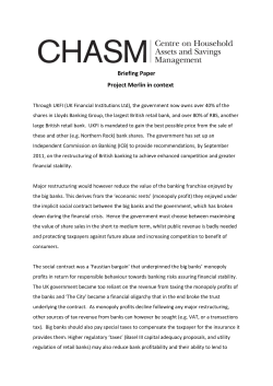 Briefing Paper Project Merlin in context