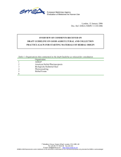 Overview of comments received on draft Guideline on GACP.d