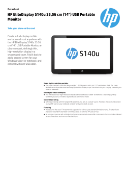 HP EliteDisplay S140u 35,56 cm (14") USB Portable Monitor