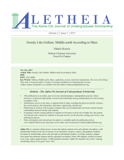 Greedy Like Gollum: Middle-earth According to Marx