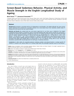 Screen-Based Sedentary Behavior, Physical