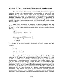 Chapter 7 Two Phase, One Dimensional, Displacement