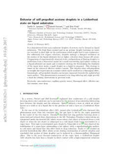 Behavior of self-propelled acetone droplets in a Leidenfrost state on