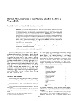 Normal MR Appearance of the Pituitary Gland in the First 2 Years of