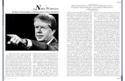 A Noble Waffling: The Role of Human Rights in President Jimmy