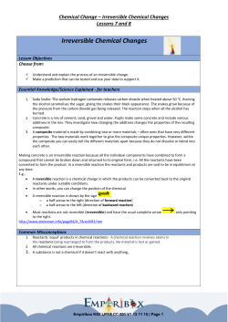 Irreversible Chemical Changes