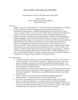 Extreme Politics: Polarization in the United States