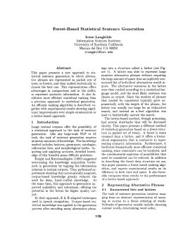 Forest-Based Statistical Sentence Generation