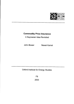 Commodity Price Insurance John Bower