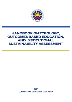 handbook ON TYPOLOGY, OUTCOMES-BASED
