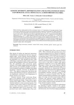 Genetic diversity, differentiation and mating system in mountain