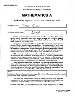 Math. A - Aug. `08