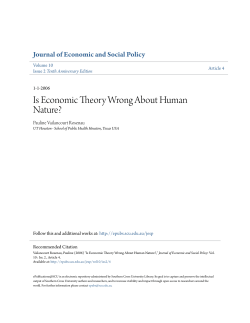 Is Economic Theory Wrong About Human Nature?
