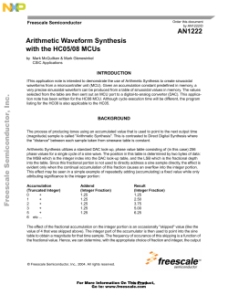 Arithmetic Waveform Synthesis with the HC05/08 MCUs