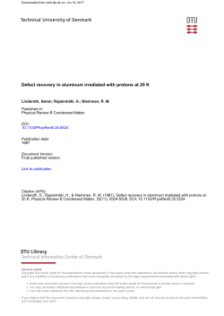 Defect recovery in aluminum irradiated with protons at