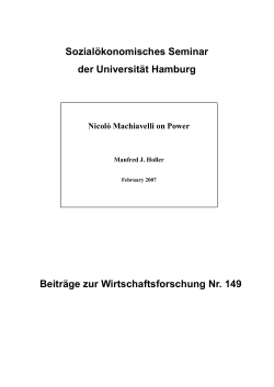 Niccol&ograve; Machiavelli on Power