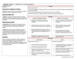 3rd Math Unit 5 - Fairfield Township School
