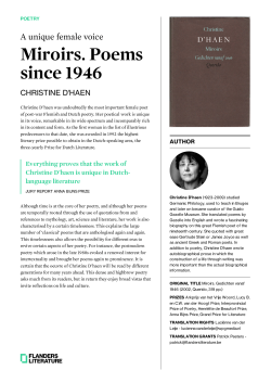 Miroirs. Poems since 1946