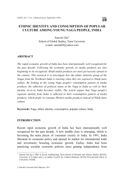 ETHNIC IDENTITY AND CONSUMPTION OF POPULAR CULTURE