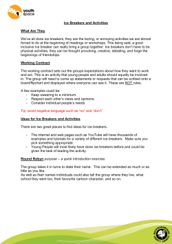 Ice Breakers Activities Fact Sheet