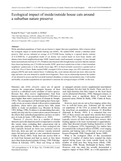 Ecological impact of inside/outside house cats around a suburban