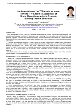 Implementation of the TEB model as a new TRNSYS