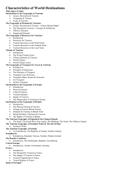 Characteristics of World Destinations