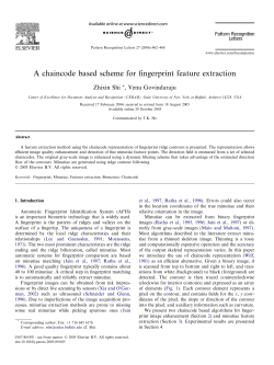 A chaincode based scheme for fingerprint feature extraction