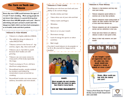 Tobacco Brochure - Youth 1 - Shelby County Health Department