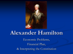 Alexander Hamilton - Honors 8th Grade Social Studies