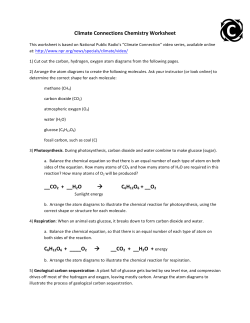 Climate Connections Chemistry Worksheet