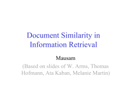Document Similarity in Information Retrieval