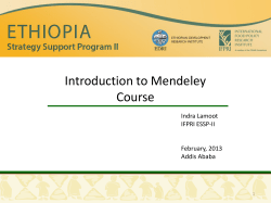 Introduction to Mendeley Course