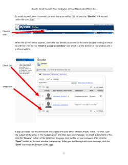 How to Email Yourself, Your Instructor or Your Classmates Within