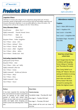 13th March 2017 - Frederick Bird Primary School