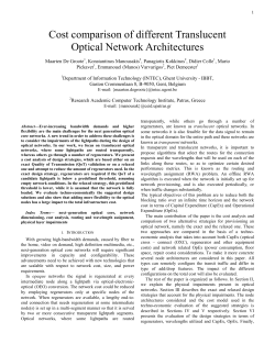 Cost comparison of different Translucent Optical Network