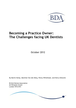 Becoming a Practice Owner - British Dental Association